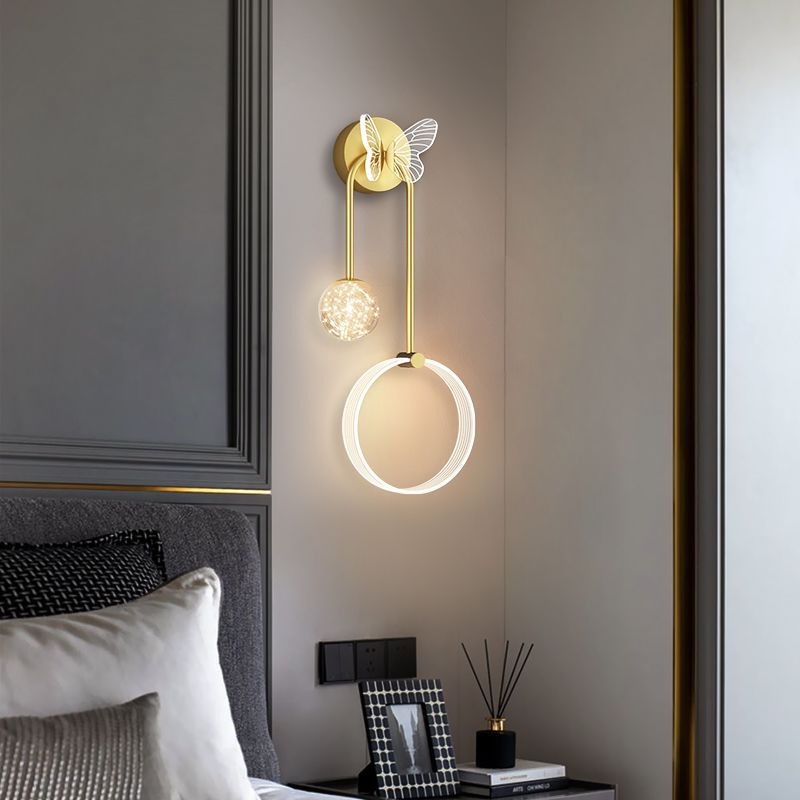 New arrivalaccessible luxurypopular wall lamp bedroom bedside lamp scandinavian modern creative living room background wall decorative lamp hotel
