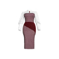 African foreign trade  hot-selling women's fashion plaid patchwork bodycon pencil skirt ol daily commute dress