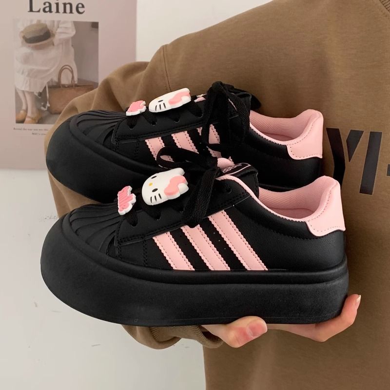 Spring original niche shell toe ugly cute big toe bread shoes girlsthick sole autumeasiest for matchcasual sneakers