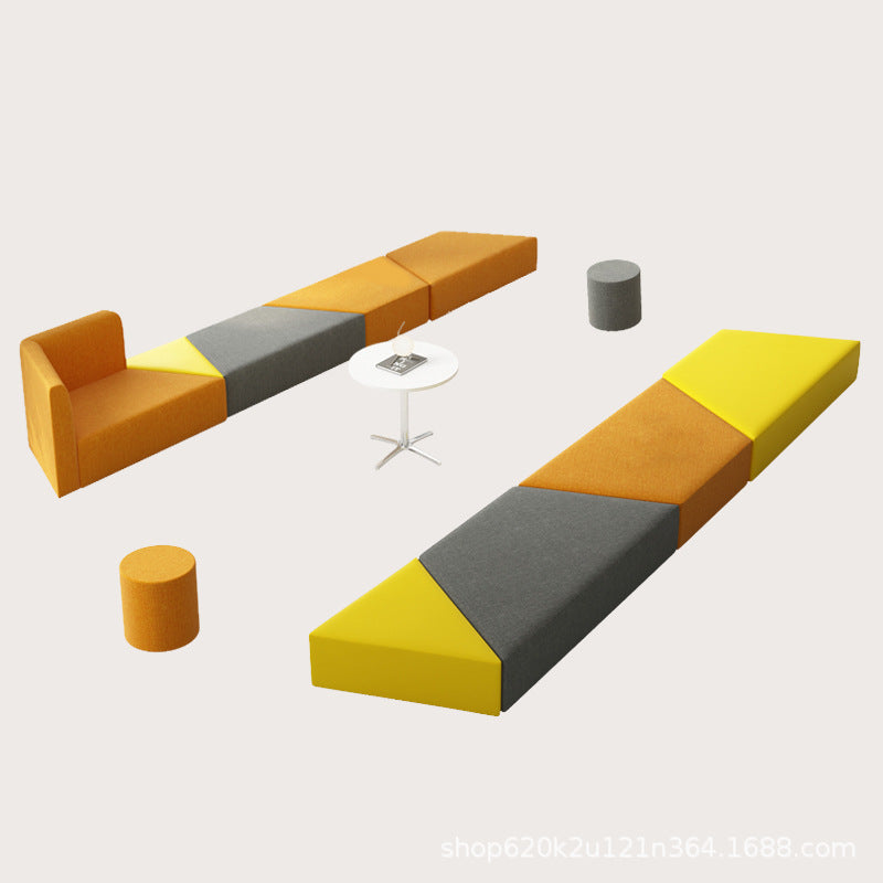 Office sofa irregular shape training institution patchwork sofa reception rest area business reception casual sofa sf-06