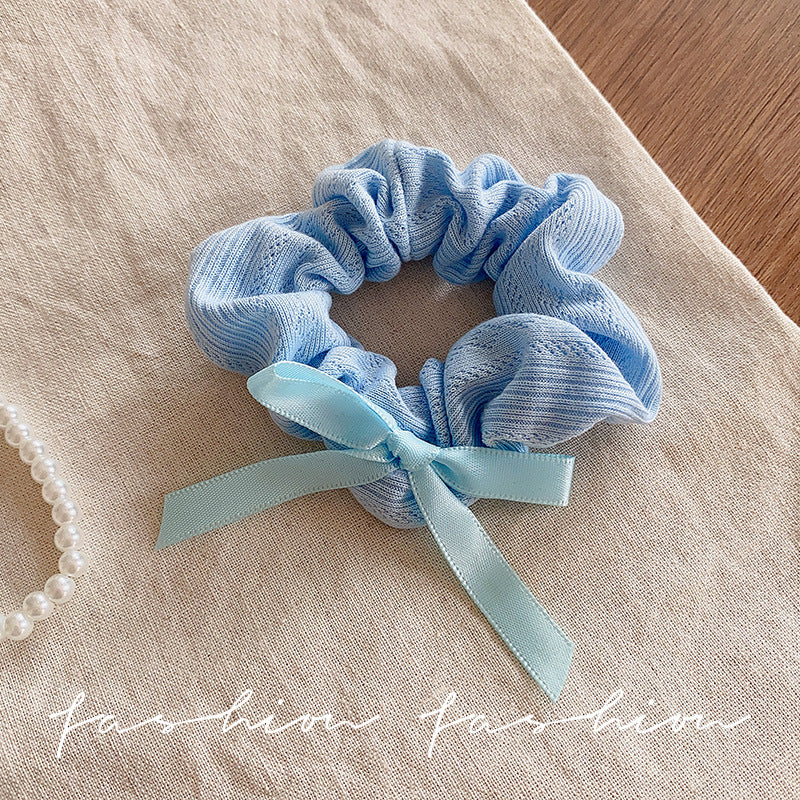 Korean style kids' lace bow hair tie - cute hair scrunchie for girls - high elasticity hair band - hair accessories