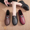 Soft leather soft bottom ladieswear shoes flatsabrasion resistantwaterproofbows work shoes wechat group purchase live broadcast one piece dropshipping