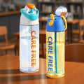 New sports water bottle for men and women, student outdoor portable water bottle, high-temperature resistant straw cup, plastic cup wholesale