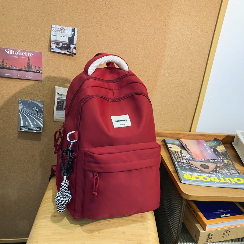 New trendy backpack - retro color scheme, large capacity, casual student backpack, perfect for class, unisex