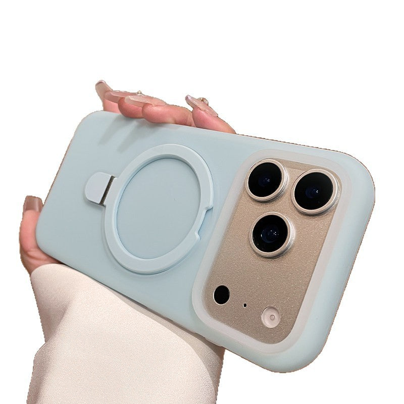 New iphone 17 pro max jelly skin magnetic stand phone case, compatible with apple 16, full coverage protective cover
