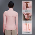 Autumn long-sleeve yoga top - stretchy, slim-fit activewear jacket for women - outdoor cycling, running, and fitness - model d25151