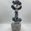 Rotating rod three brothers plush toy dog dancing interactive toy desktop ornament kids soundable doll wholesale