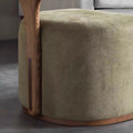 Nordic solid wood makeup stool modern designer creative backrest shoe changing stool light luxury classy tea stool casual low stool