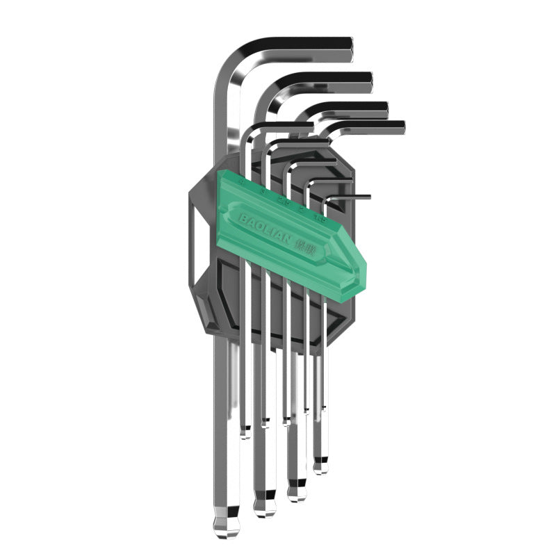 Bright surface hexagonal wrench plum blossom suit hexagonal hexagonal key industrial grade universal combination tool