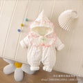 Baby super cute cotton clothes princess khaki outing clothes thickened romper winter one-piece romper