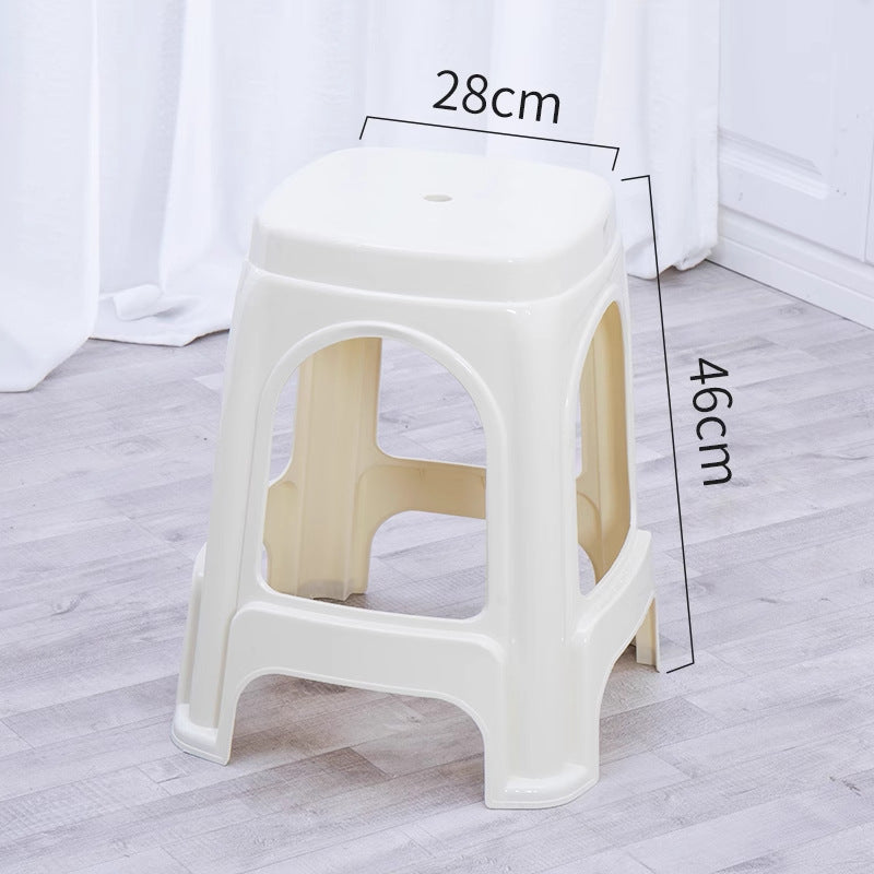 Extra thick matte plastic stool for home use, adult thickened dining table stool, large seat, bbq stall high stool for commercial use
