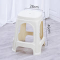 Extra thick matte plastic stool for home use, adult thickened dining table stool, large seat, bbq stall high stool for commercial use