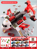 Firefighting transformation series [12 cars + 12 road signs set] + batteries