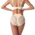 women's underwear: summer ice silk high-stretch mid-waist plus size breathable mesh sexy lace triangle panties
