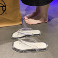 Trendy crystal flip-flops for women, summer 2024 new arrival, indoor non-slip, popular thong sandals