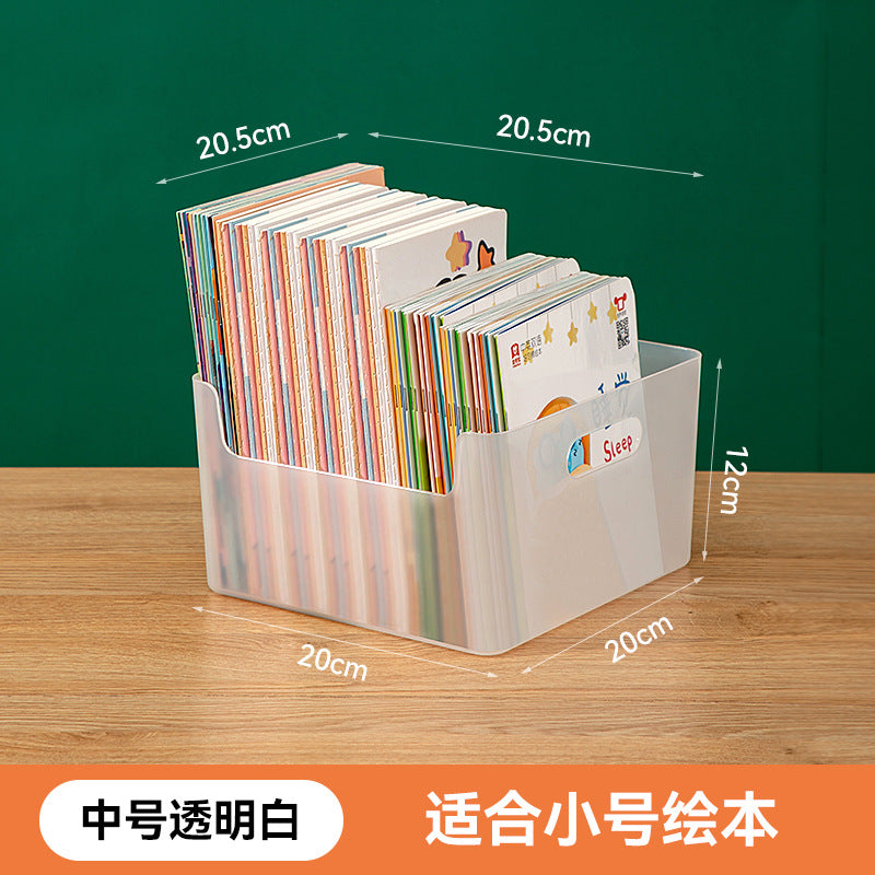 Desk A4 File Storage Box Desktop Student Storage Stationery Book Storage Box Dormitory Table Storage Box
