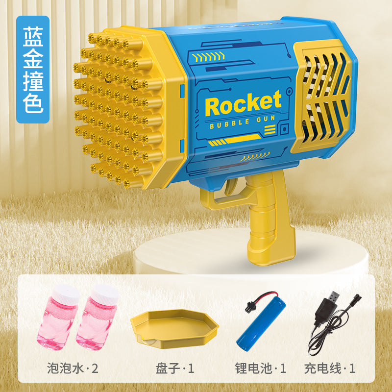 export 69-hole bazooka bubble gun bubble blowing toy large handheld automatic electric kids bubble machine