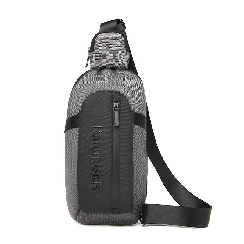 New Versatile Breast Bag Shoulder Bag High Value Foreign Style Mobile Phone Small Backpack Outdoor Sports Leisure Messenger Bag Men