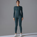 new arrival brushed nylon long sleeves yoga clothes high elastic naked tight sports suit running fitness two-piece set
