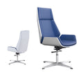 [high back] piano white + blue/fixed feet