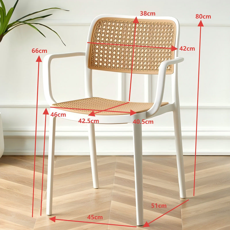 Dining chair for homeelderly armrest plastic chair for homedining chair backrest rattan chair stackable outdoor stool balcony