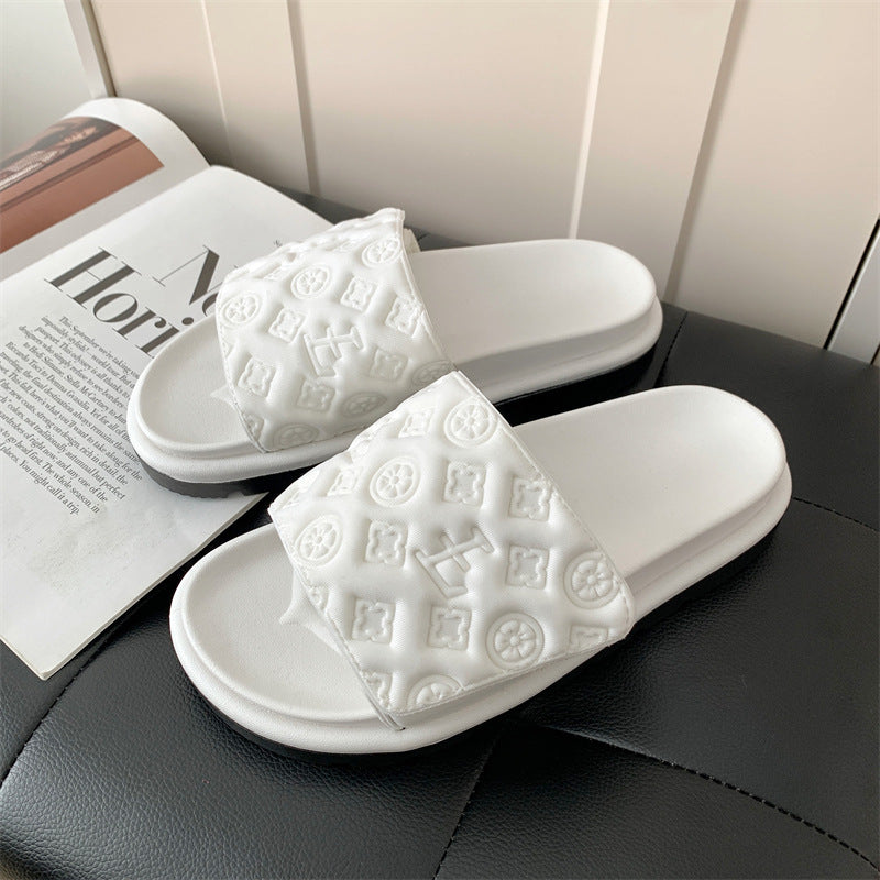 Velcro slippers for women summeroutwear2025easiest for matchthick soleplatform shoessoft solenon-slipniche style sandalsthick soleincrease