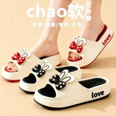 2025 new indoor home "cloud-like" platform slide sandals - women's summer thick-soled height-increasing slippers for outdoor wear