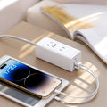 Mini socket power strip - multifunctional usb fast charging power strip - portable power strip for office, travel, and everyday use