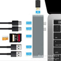 Typec docking station laptop adapter splitter side plug side usb3.0 expander direct plug type