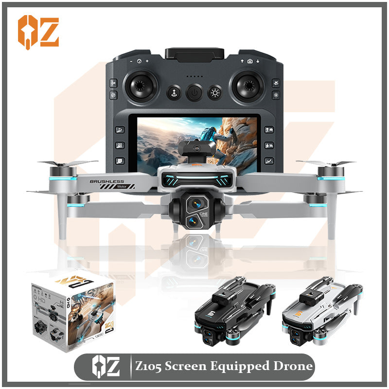 Z105 drone - brushless motor, large screen remote control, hd dual camera, extended flight time, intelligent obstacle avoidance, remote control aircraft