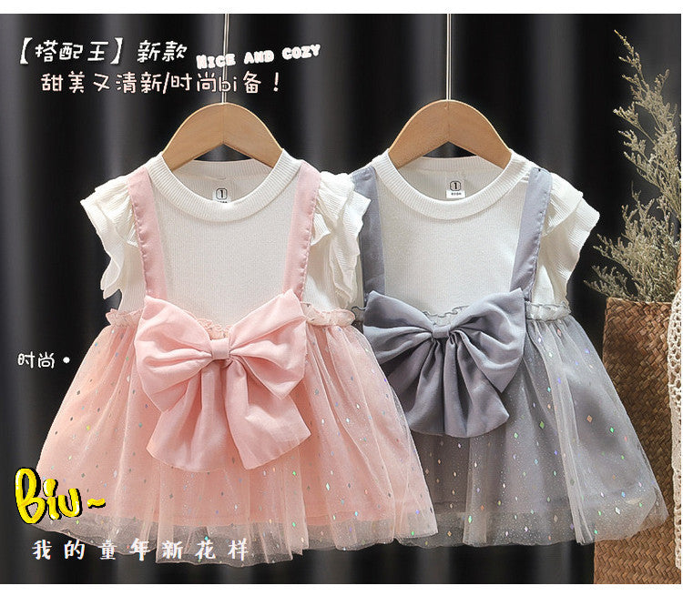 Girls' dress - stylish summer outfit for infants and toddlers (ages 1-6) - cotton princess dress for little girls