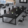 Thickened table legs for more stability] black with black frame