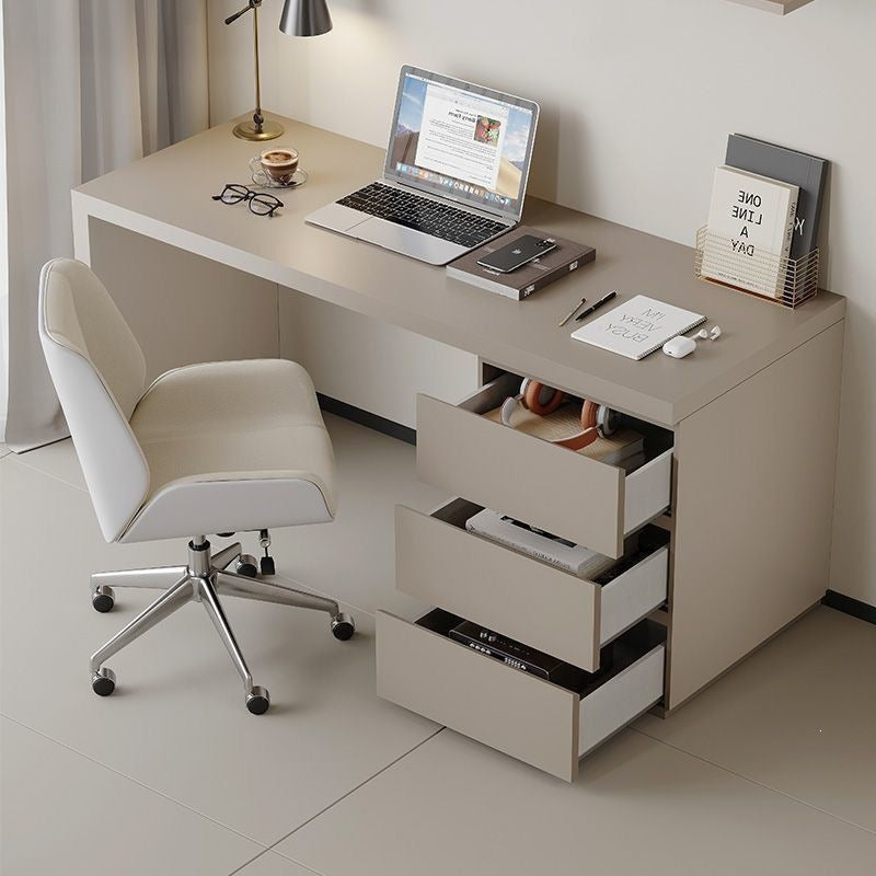 Wall-mounted desk with drawer and cabinet, 2-in-1 design, suitable for home living room, study, bedroom, office, or vanity table