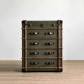 American retro storage cabinet bedroom box foyer entrance cabinet rattan large capacity storage house decoration cabinet furniture