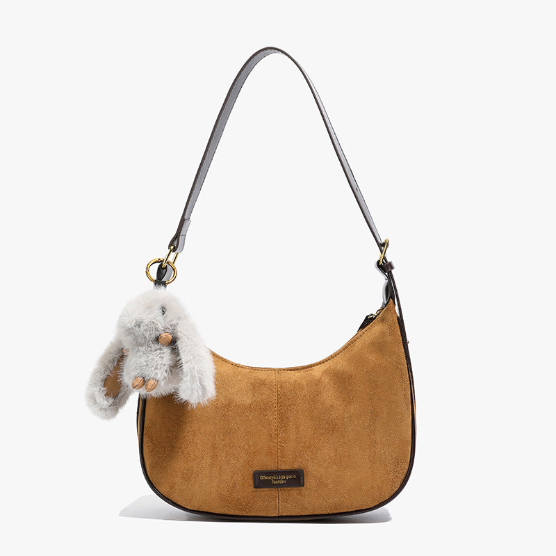 Retro frosted shoulder bag for women new arrival2025fall and winter atmosphere easiest for match armpit bag trendy texture crossbody bag