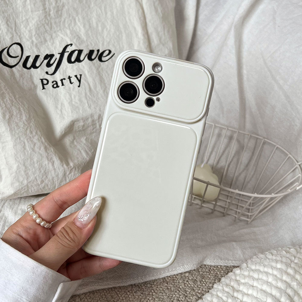 Suitable for apple 17 mobile phone case soft color large window glossy simple macaron all-inclusive iphone18 anti-fall case 12