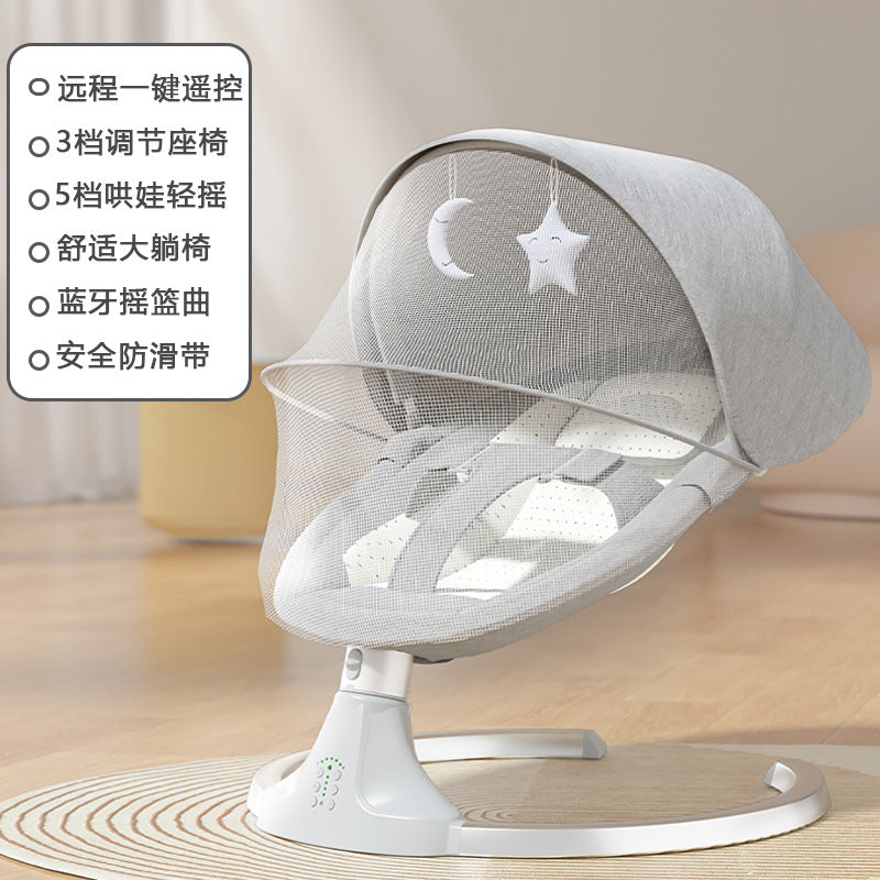 Baby electric rocking chair baby coaxing artifact newborn baby coaxing cradle bed with baby sleeping soothing chair recliner