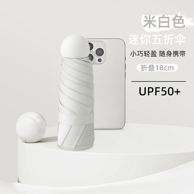 50% off capsule umbrella sun umbrella sun umbrella mini rain or shine umbrella women's portable customizable logo wholesale