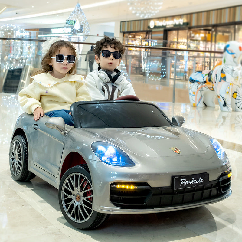 Paramela double children's electric car four wheels oversized can sit adults children baby remote control toy stroller