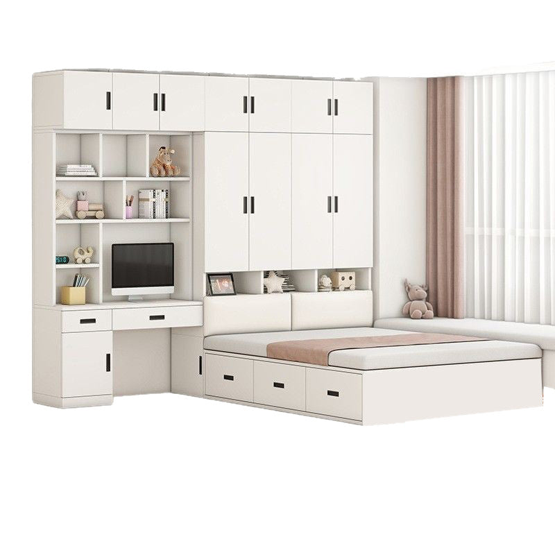 Tatami small apartment bedroom for home bed cabinet all-in-one wardrobe desk kids bed multifunctional cloakroom storage bed