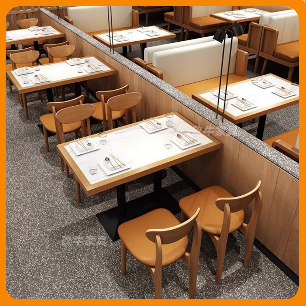 Customized cafe, milk tea shop, restaurant table and chair combination, hotel, western restaurant, restaurant, restaurant, wall booth, sofa