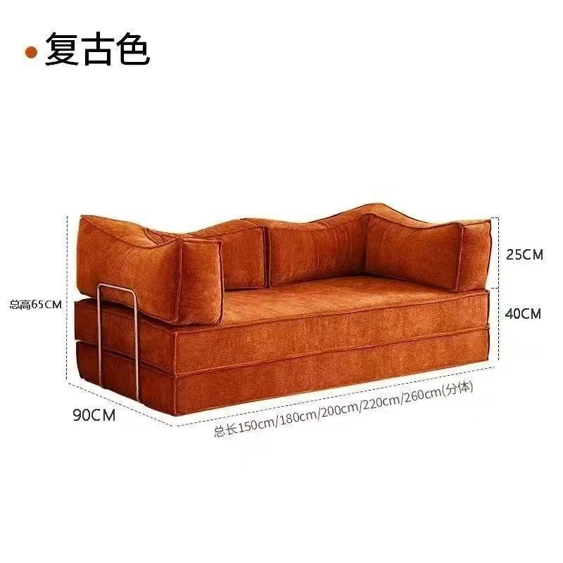 Compression module sofa small apartment lazy sofa for home sofa bed medieval style living room rental room foldable sofa