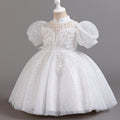 Girls' dresses: custom-made princess gowns for international e-commerce, european and american style flower girl dresses with sequins and tulle skirts, runway performance costumes