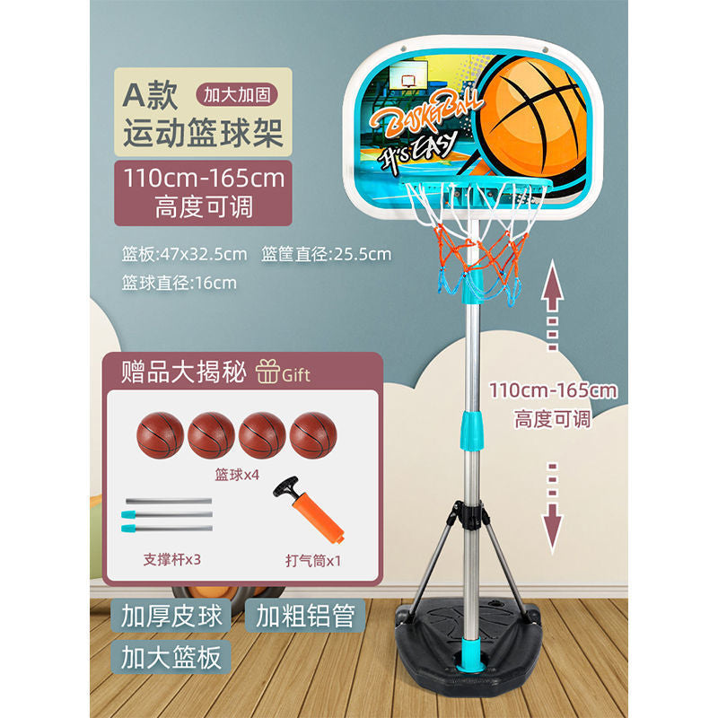 Kids' basketball hoop set - indoor home use, adjustable height, portable basketball stand toy for boys, perfect for toddlers, preschoolers, and kindergarteners