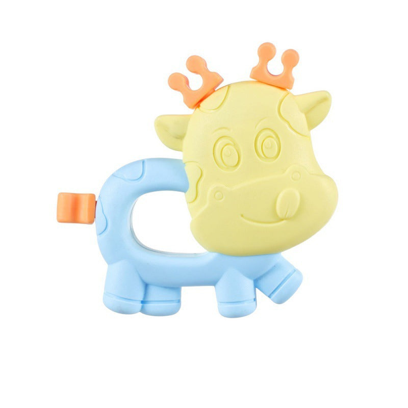 Cross-border  export newborn baby rattle soothing toy 0-1 year old tooth grinding stick boiled tooth glue manufacturer