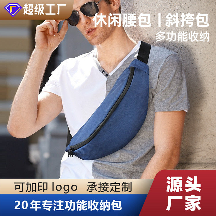Cross-border new student messenger bag casual outdoor mountaineering mobile phone fanny pack large capacity men's sports shoulder breast bag