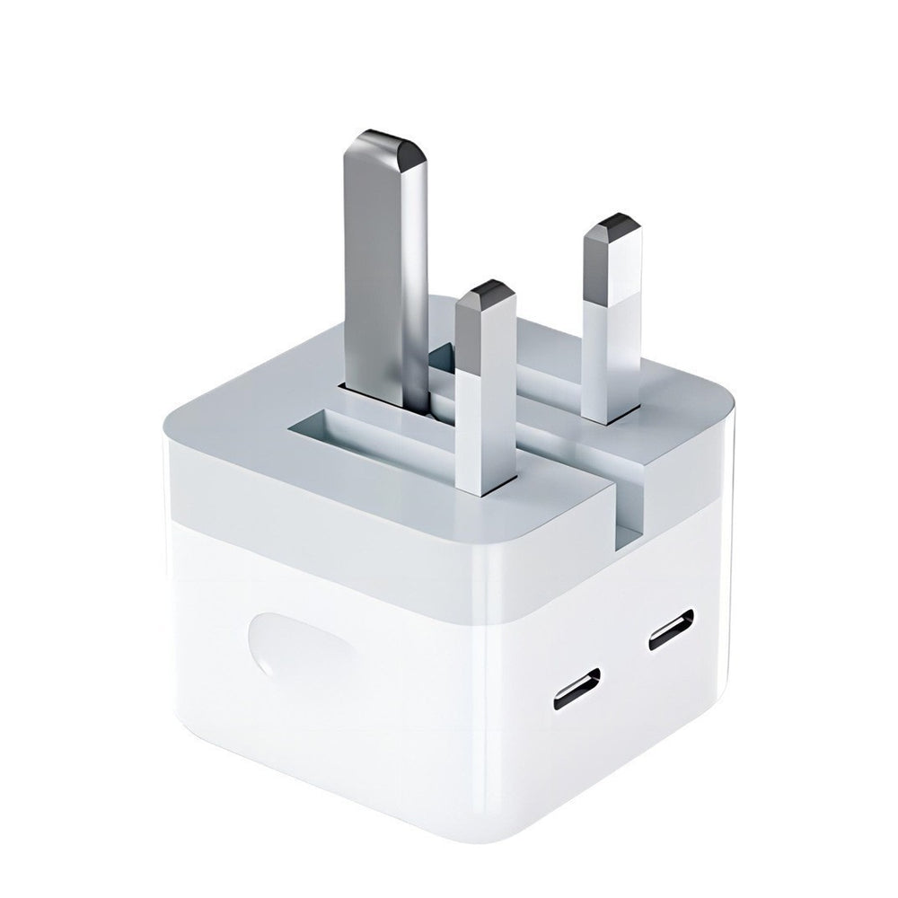 Pd35w dual-port fast charging charger, compatible with apple 17 charger, foldable phone charging adapter, type-c fast charging cable