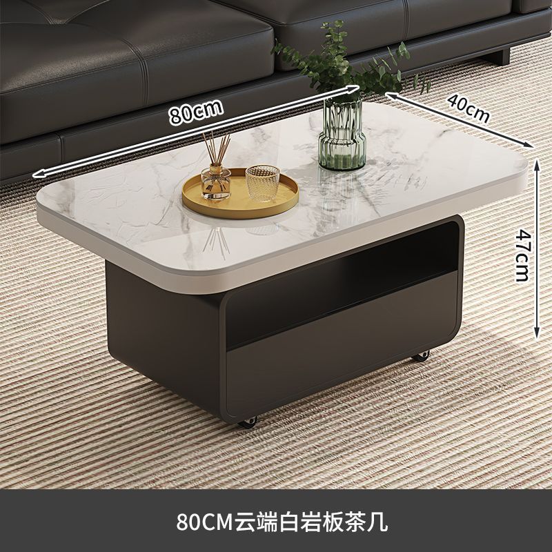 Rock slab coffee table rectangular italian normcoreaccessible luxury coffee table small apartment coffee table living room for home coffee table small apartment