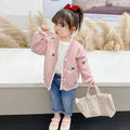 Girls' knitted cardigan - fleece lined, extra thick, new  autumn/winter collection, stylish sweater top/jacket for toddlers and young children