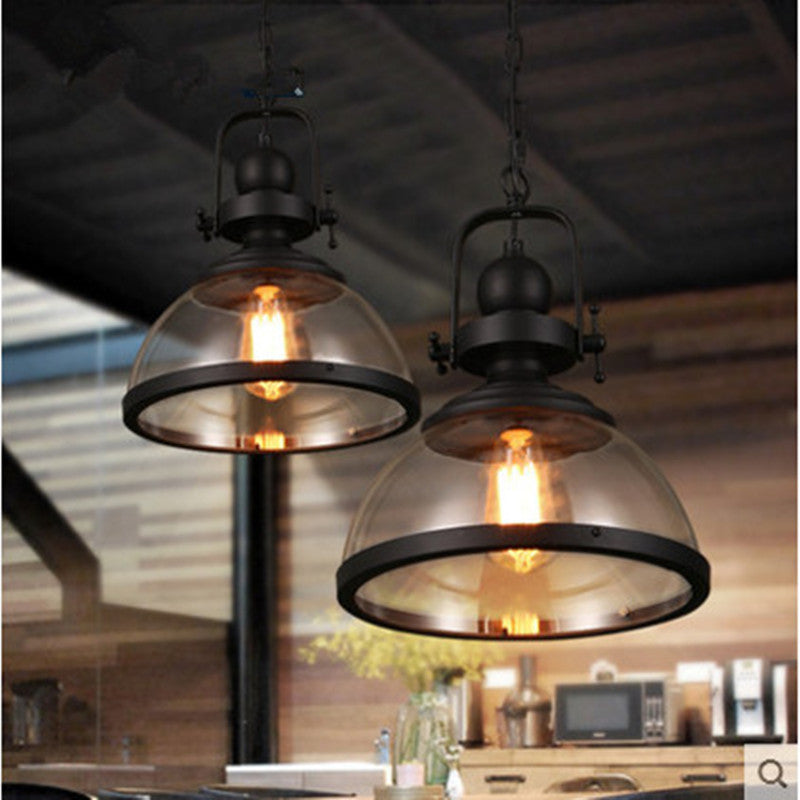 Cross-border  retro industrial windshield chandelier restaurant living room hotel bar Internet cafe wrought iron glass chandelier